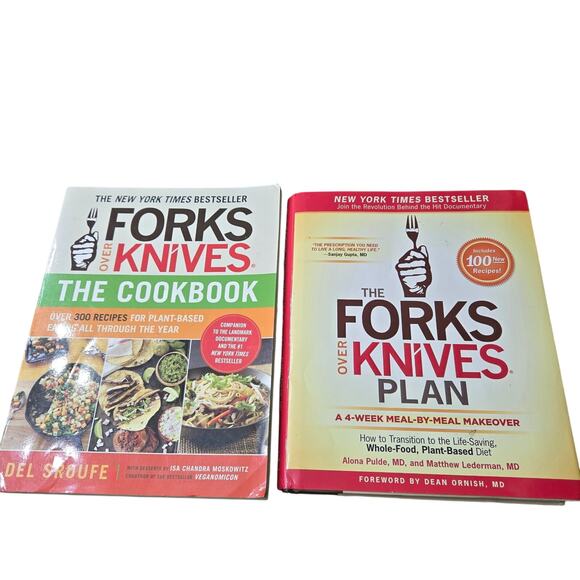 Forks Over Knives 2 book bundle - Picture 1 of 8